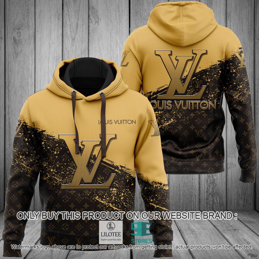 Louis Vuitton logo brand brown yellow 3D Hoodie - LIMITED EDITION 8