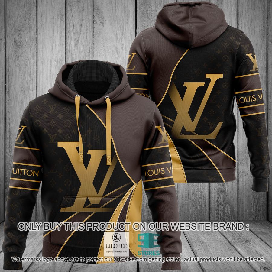 Louis Vuitton logo brown 3D Hoodie - LIMITED EDITION 8