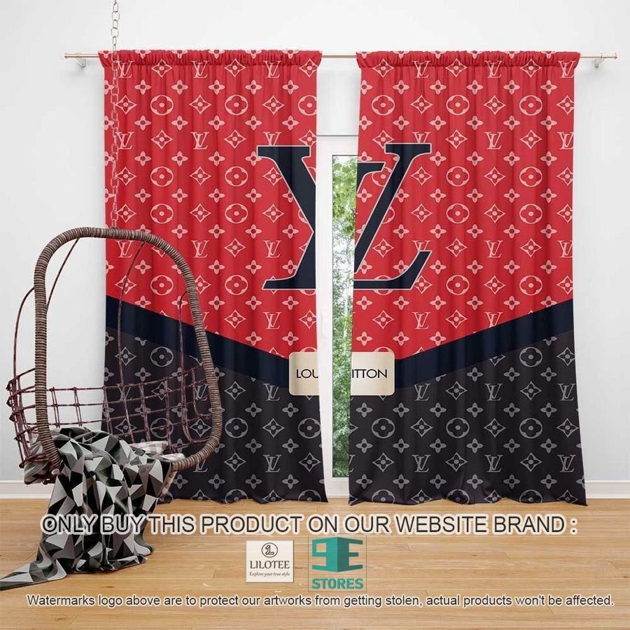 Louis Vuitton LV Black and Red Windown Curtain 9