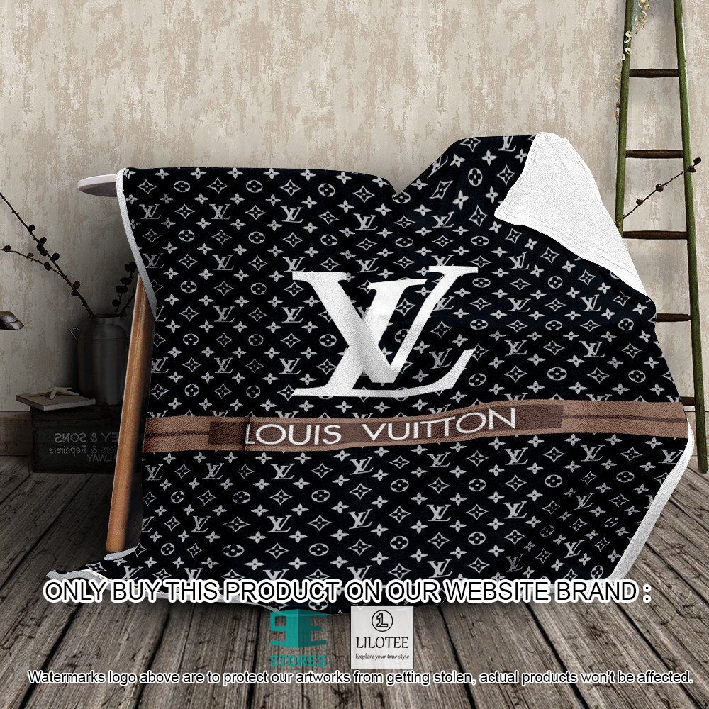 Louis Vuitton Paris Black White Logo Blanket - LIMITED EDITION 10