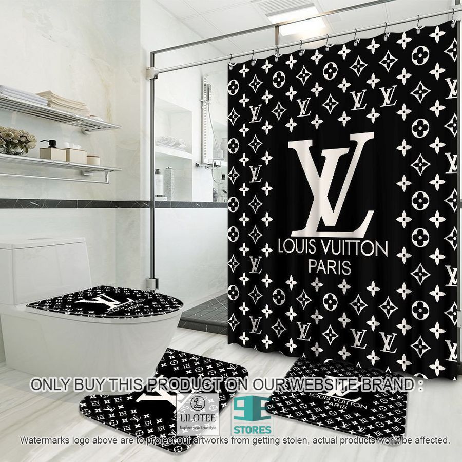 Louis Vuitton Paris black white Shower Curtain Sets - LIMITED EDITION 9