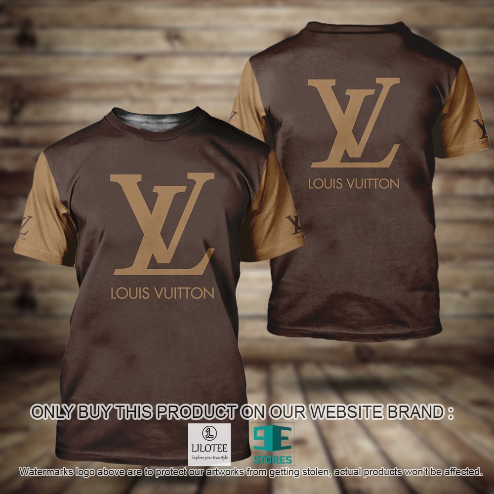 Louis Vuitton Paris Brown Color 3D Shirt - LIMITED EDITION 10