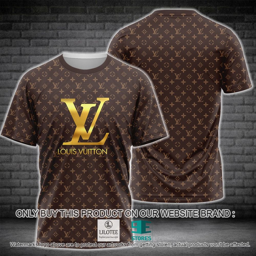 Louis Vuitton Paris Brown Logo 3D Shirt - LIMITED EDITION 10