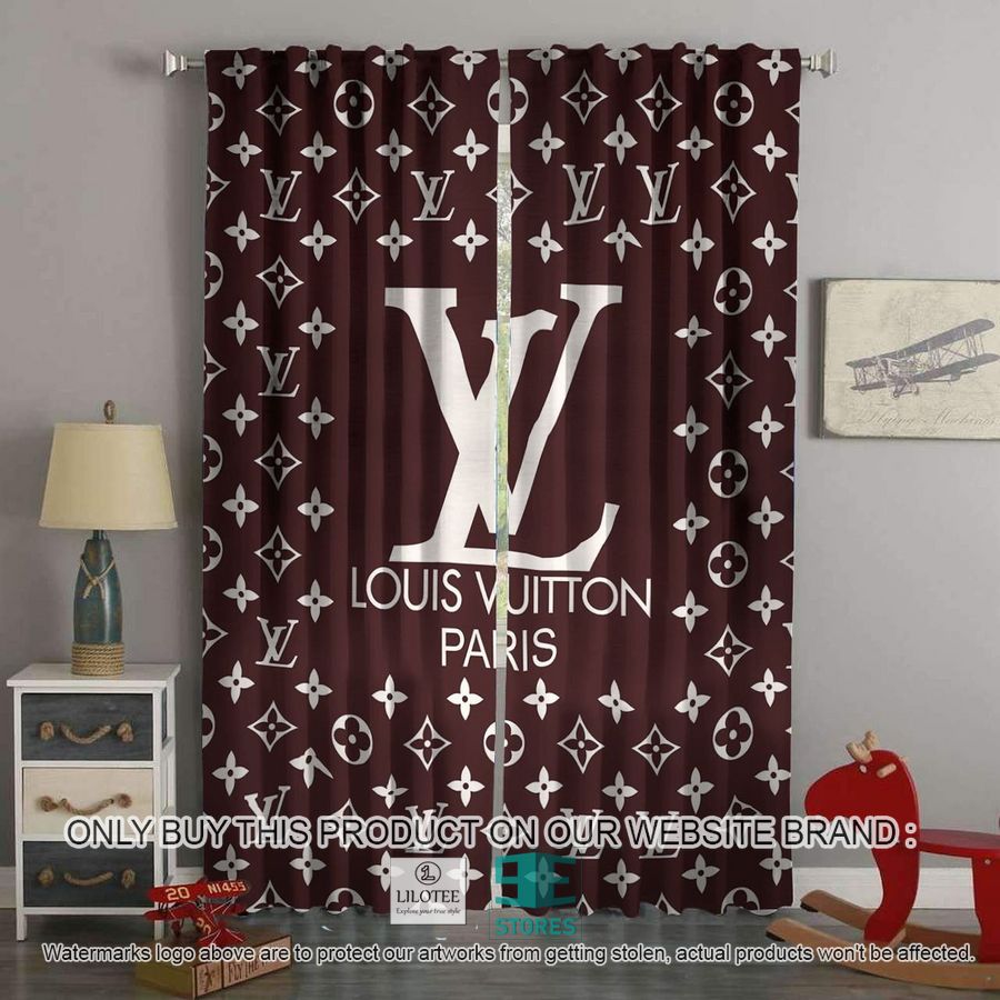 Louis Vuitton Paris Brown Windown Curtain 8