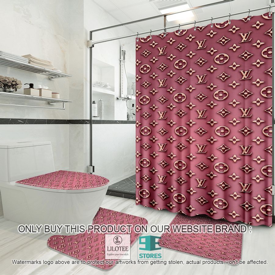 Louis Vuitton Pink Shower Curtain Sets - LIMITED EDITION 8