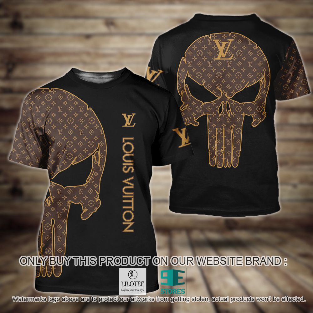 Louis Vuitton Punisher Skull 3D Shirt - LIMITED EDITION 10