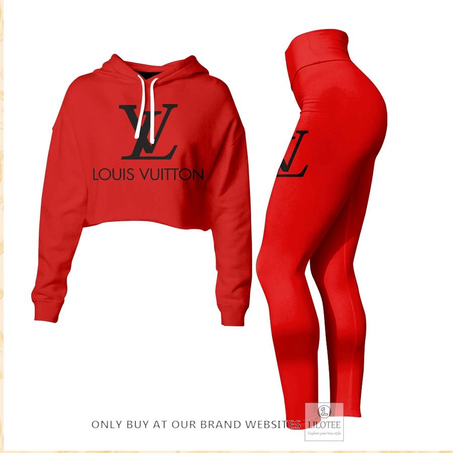 Louis Vuitton Red Crop Hoodie vs Legging 2