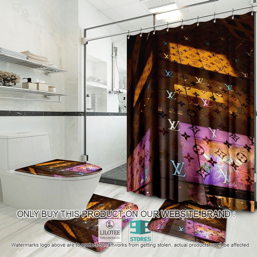 Louis Vuitton store brown Shower Curtain Sets - LIMITED EDITION 8