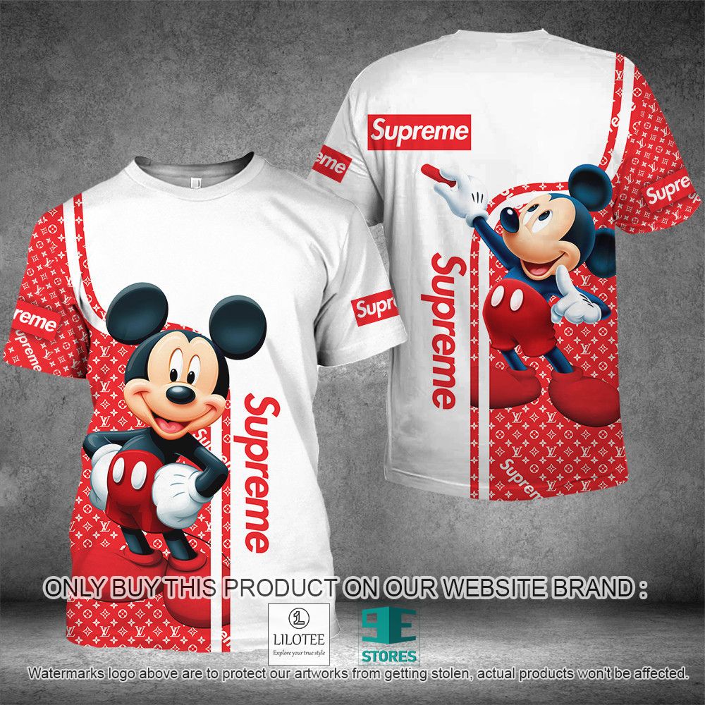 Louis Vuitton Supreme Mickey Mouse 3D Shirt - LIMITED EDITION 10