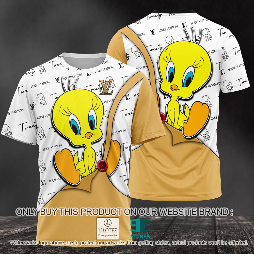 Louis Vuitton Tweety Yellow White 3D Shirt - LIMITED EDITION 11