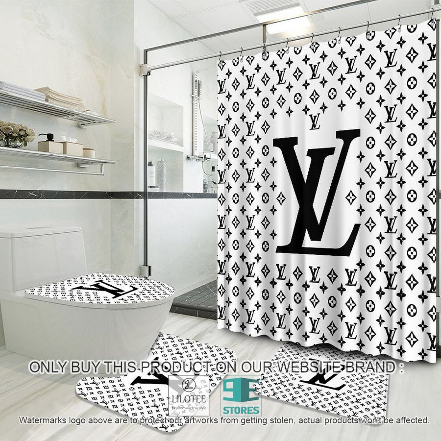 Louis Vuitton white Shower Curtain Sets - LIMITED EDITION 9
