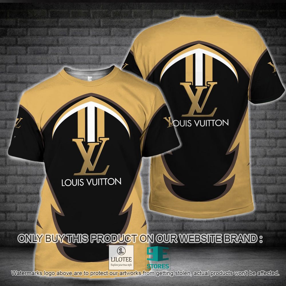 Louis Vuitton Yellow Black 3D Shirt - LIMITED EDITION 10