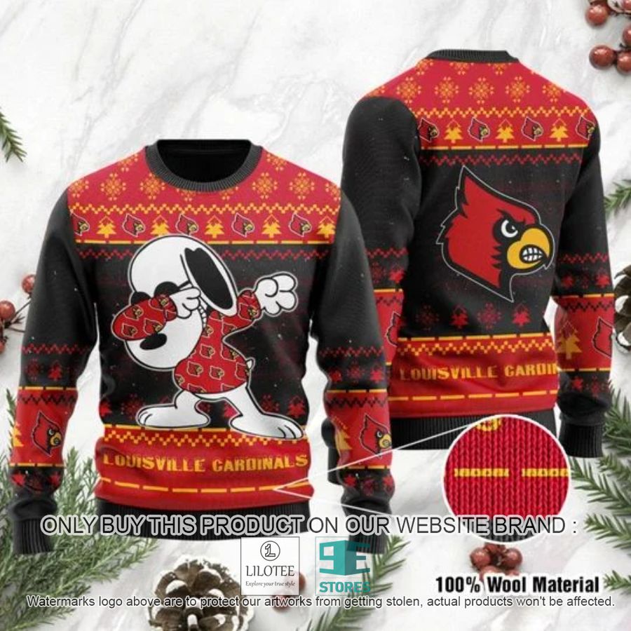 Louisville Cardinals Snoopy Dabbing Ugly Chrisrtmas Sweater - LIMITED EDITION 3 Louisville Cardinals Snoopy Dabbing Ugly Chrisrtmas Sweater - LIMITED EDITION - Image 3