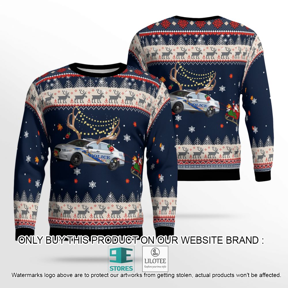 Louisville Metro Police Department LMPD Ford Police Interceptor Car Christmas Wool Sweater - LIMITED EDITION 12