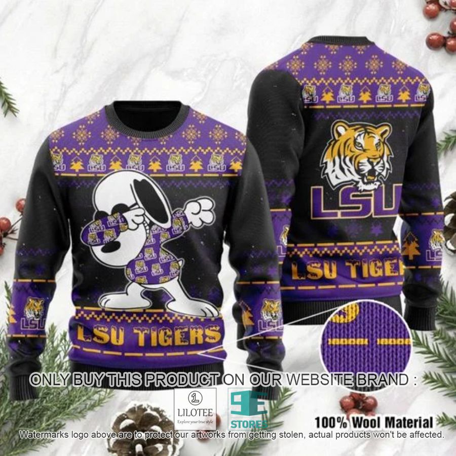 Lsu Tigers Snoopy Dabbing Ugly Chrisrtmas Sweater - LIMITED EDITION 2