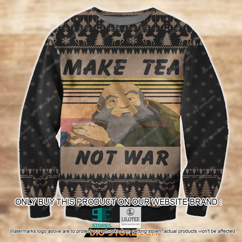Make Tea Not War Ugly Christmas Sweater - LIMITED EDITION 10