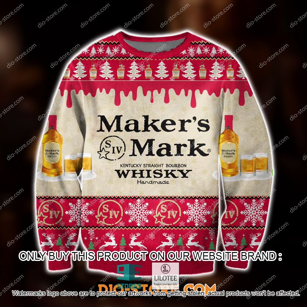Maker's Mark Whiskey Ugly Christmas Sweater - LIMITED EDITION 10