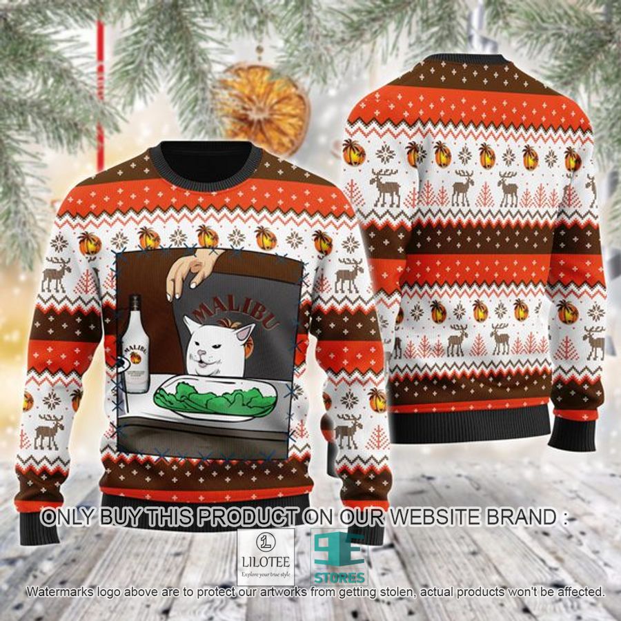 Malibu Rum Cat Meme Ugly Christmas Sweater - LIMITED EDITION 9