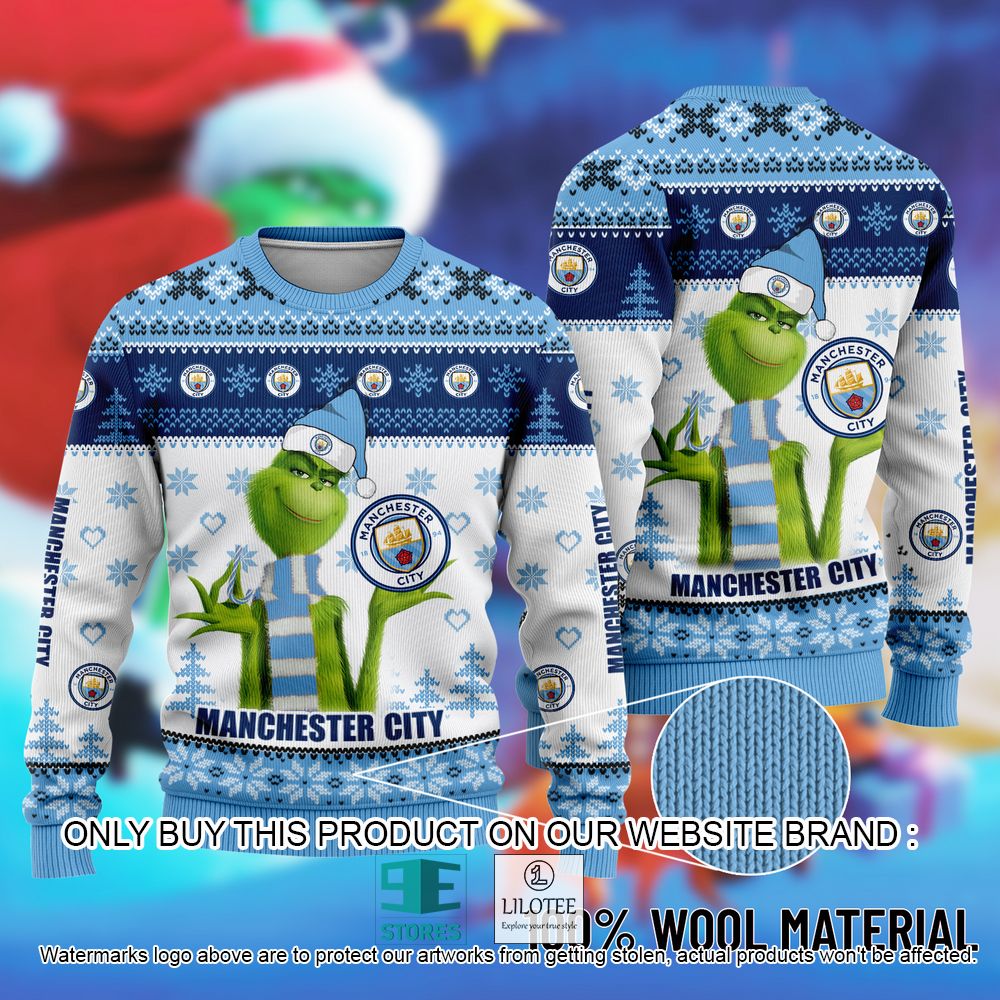 Manchester City The Grinch Christmas Ugly Sweater - LIMITED EDITION 10