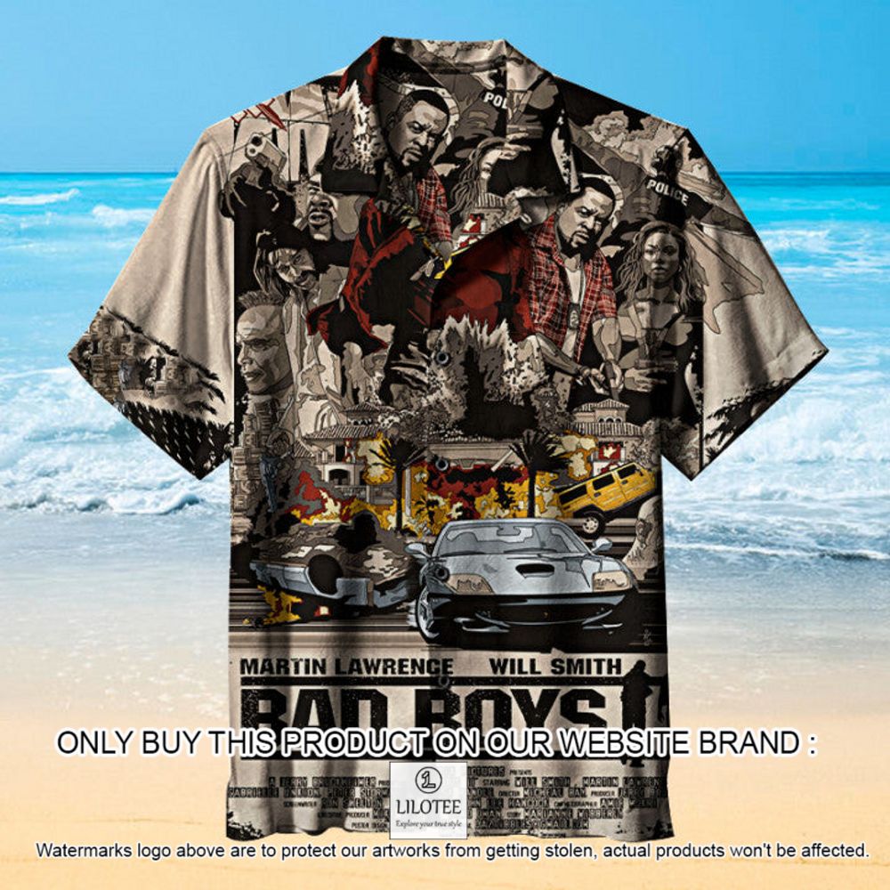 Martin Lawrence Will Smith Bad Boys Pattern Short Sleeve Hawaiian Shirt - LIMITED EDITION 12