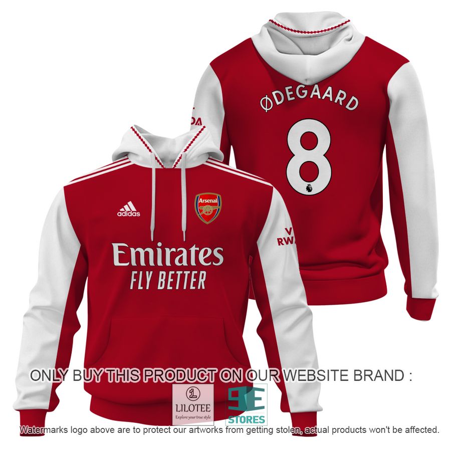 Martin Odegaard 8 Arsenal FC Emirates Fly Better Adidas 3D Shirt, Hoodie - LIMITED EDITION 16