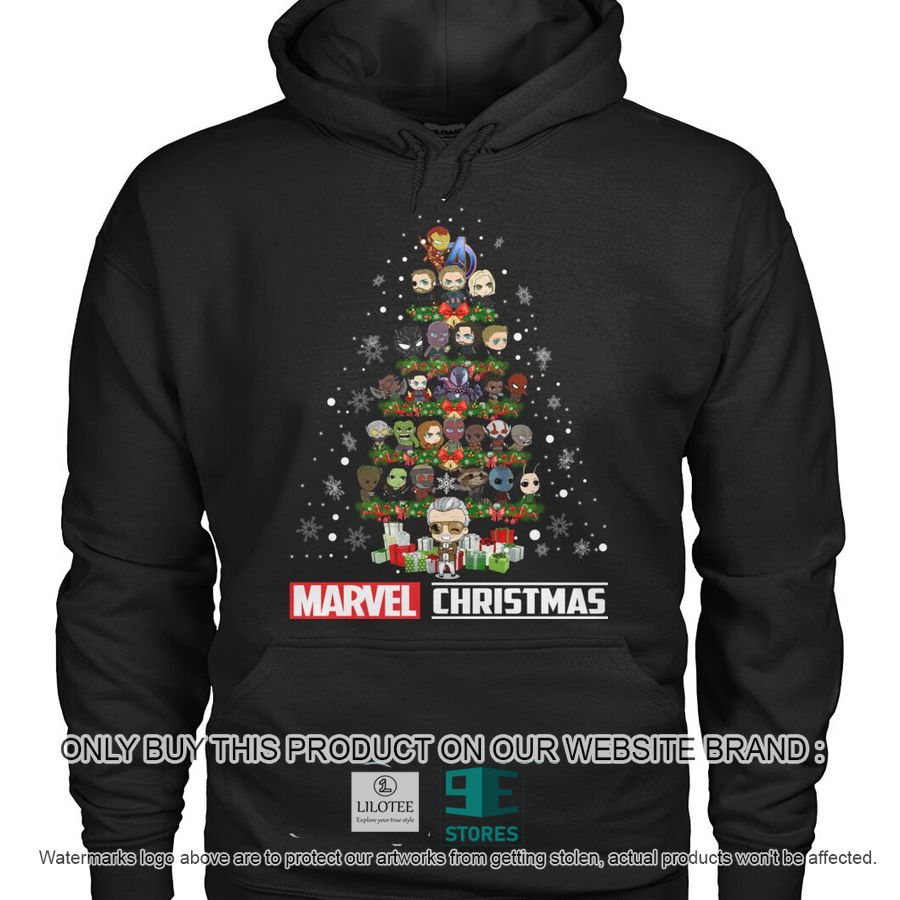 Marvel Christmas Tree 2D Shirt, Hoodie 9