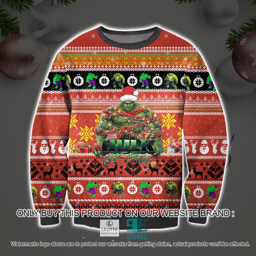 Marvel X-Mas Hulk Ugly Christmas Sweater, Sweatshirt 8