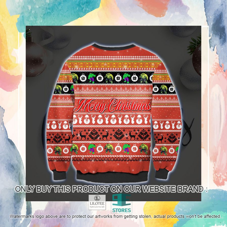 Marvel X-Mas Hulk Ugly Christmas Sweater, Sweatshirt 4 Marvel X-Mas Hulk Ugly Christmas Sweater, Sweatshirt - Image 4