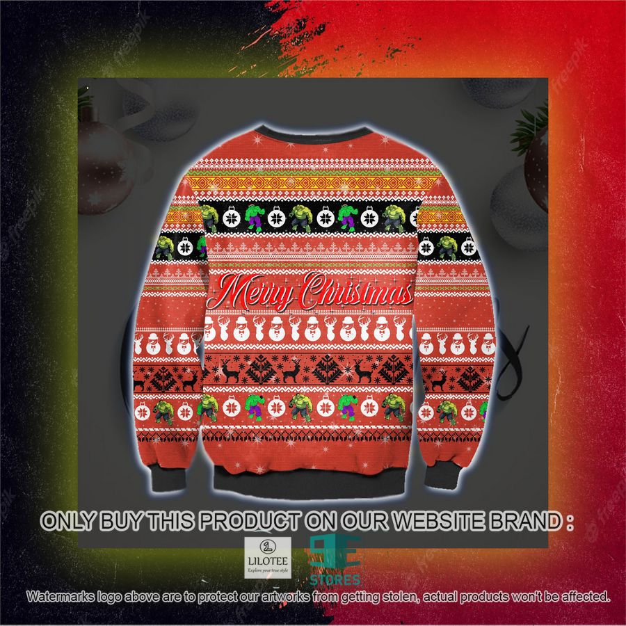 Marvel X-Mas Hulk Ugly Christmas Sweater, Sweatshirt 6 Marvel X-Mas Hulk Ugly Christmas Sweater, Sweatshirt - Image 6