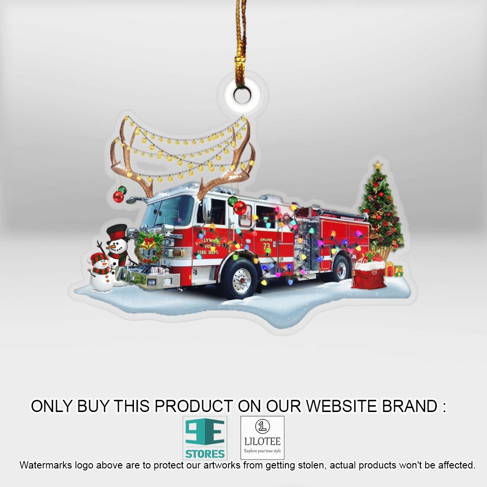 Maryland, Hollywood Volunteer Fire Department Christmas Ornament - LIMITED EDITION 12