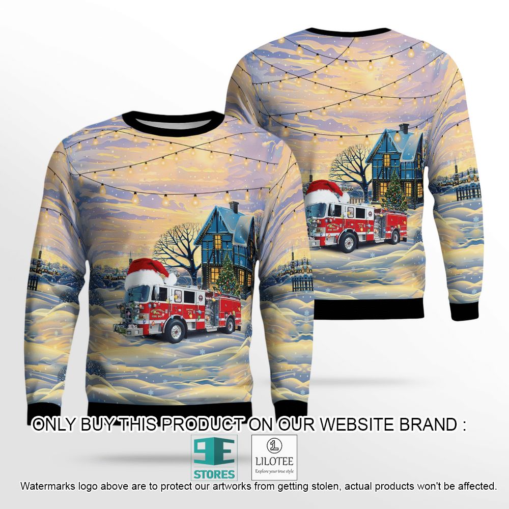 Maryland Hollywood Volunteer Fire Department Christmas Wool Sweater - LIMITED EDITION 13