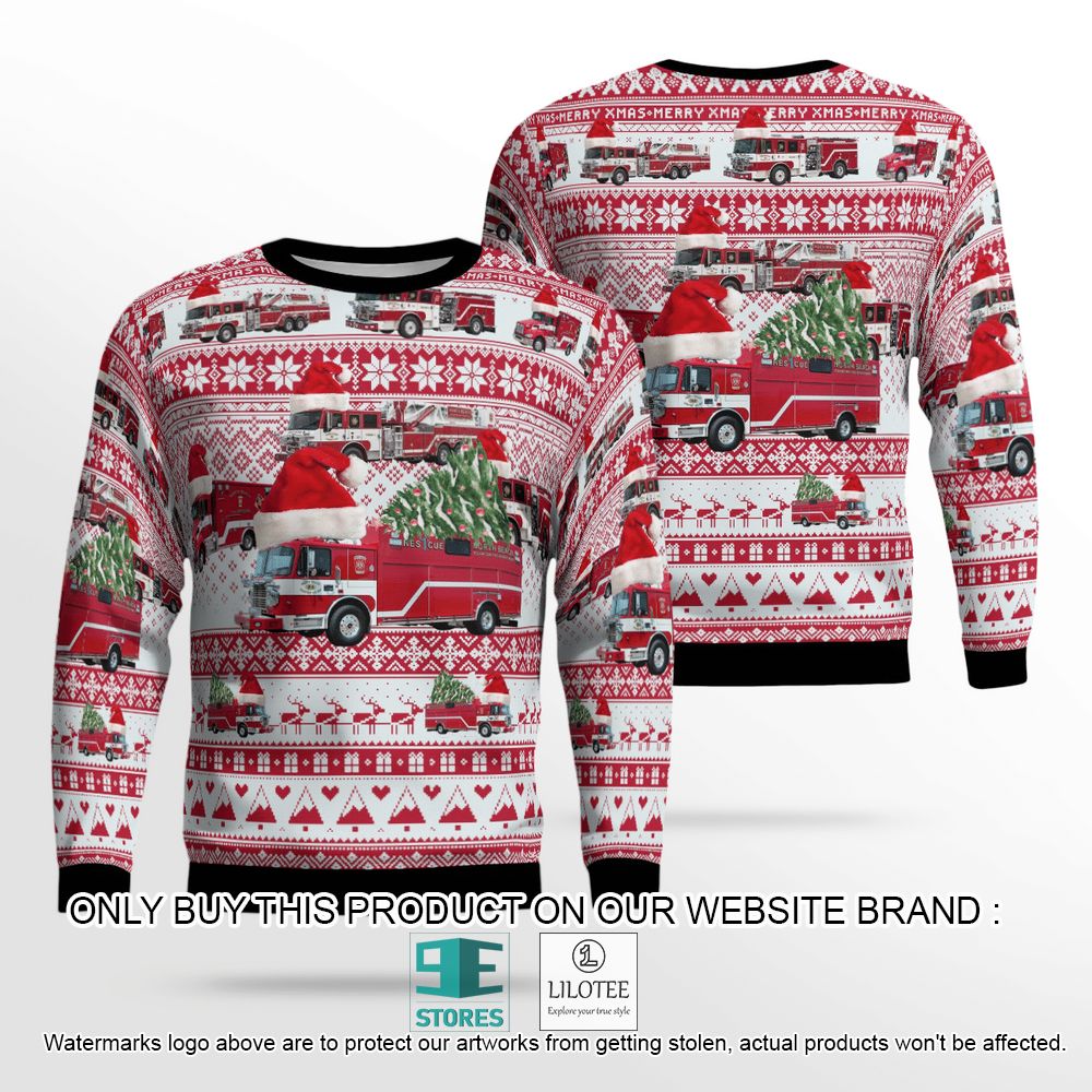 Maryland North Beach Volunteer Fire Department Christmas Wool Sweater - LIMITED EDITION 13