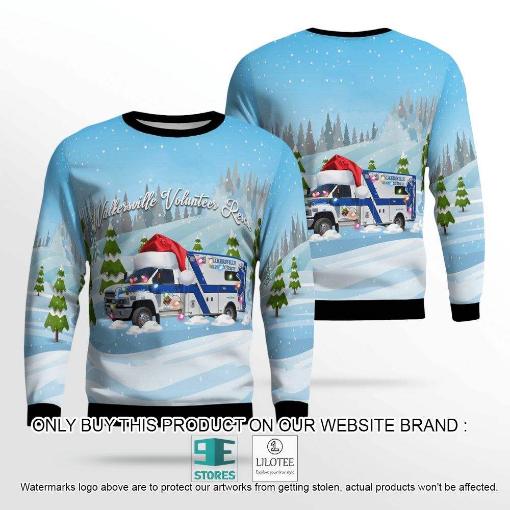 Maryland, Walkersville Volunteer Rescue Christmas Wool Sweater - LIMITED EDITION 13