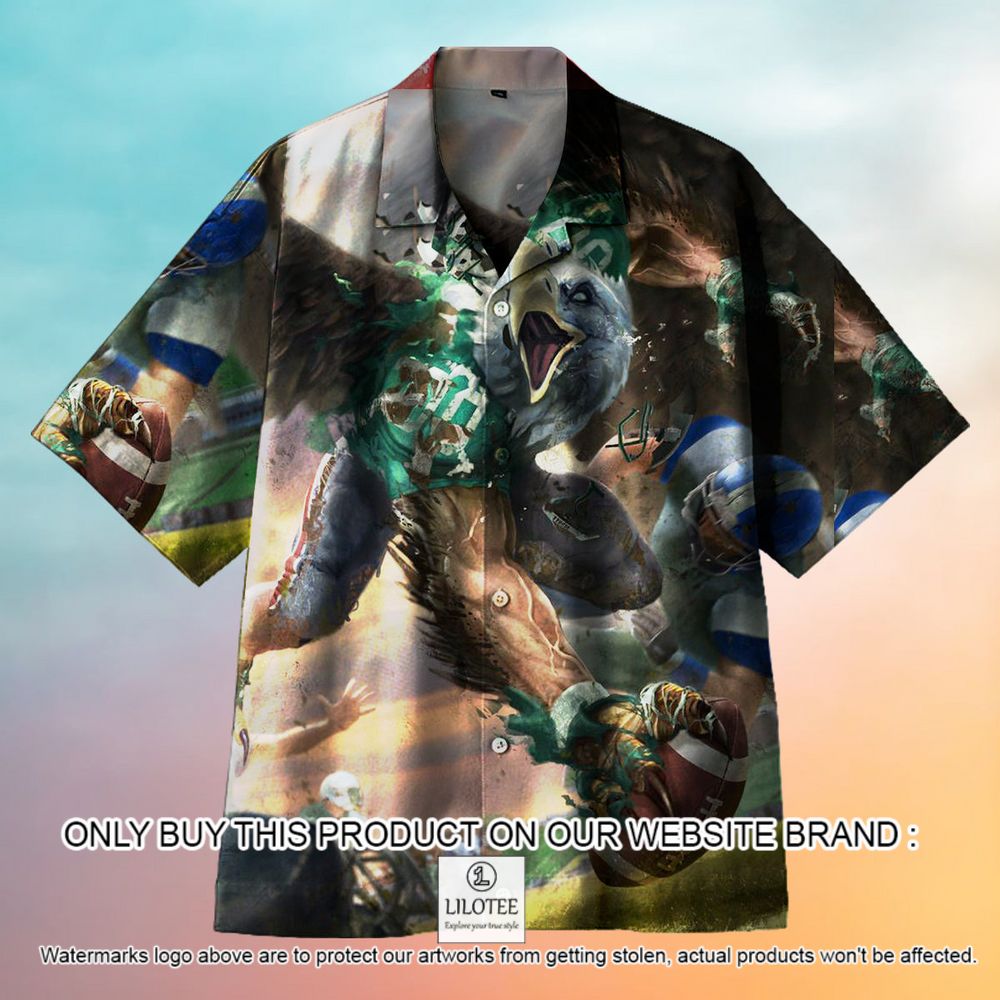 Mascot A Warrior Like An Eagle Is Unparalleled In The Arena Short Sleeve Hawaiian Shirt - LIMITED EDITION 12