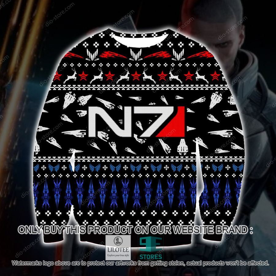 Mass Effect N7 Black Knitted Wool Sweater - LIMITED EDITION 16