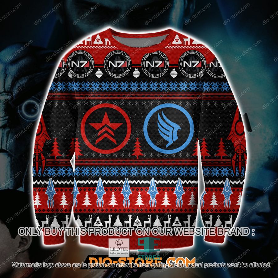 Mass Effect Ugly Christmas Sweater, Sweatshirt 16