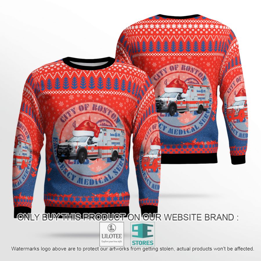 Massachusetts Boston EMS Christmas Sweater - LIMITED EDITION 19