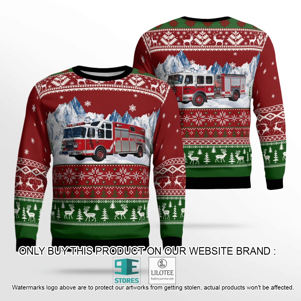 Massachusetts, Worcester Fire Department Christmas Wool Sweater - LIMITED EDITION 13
