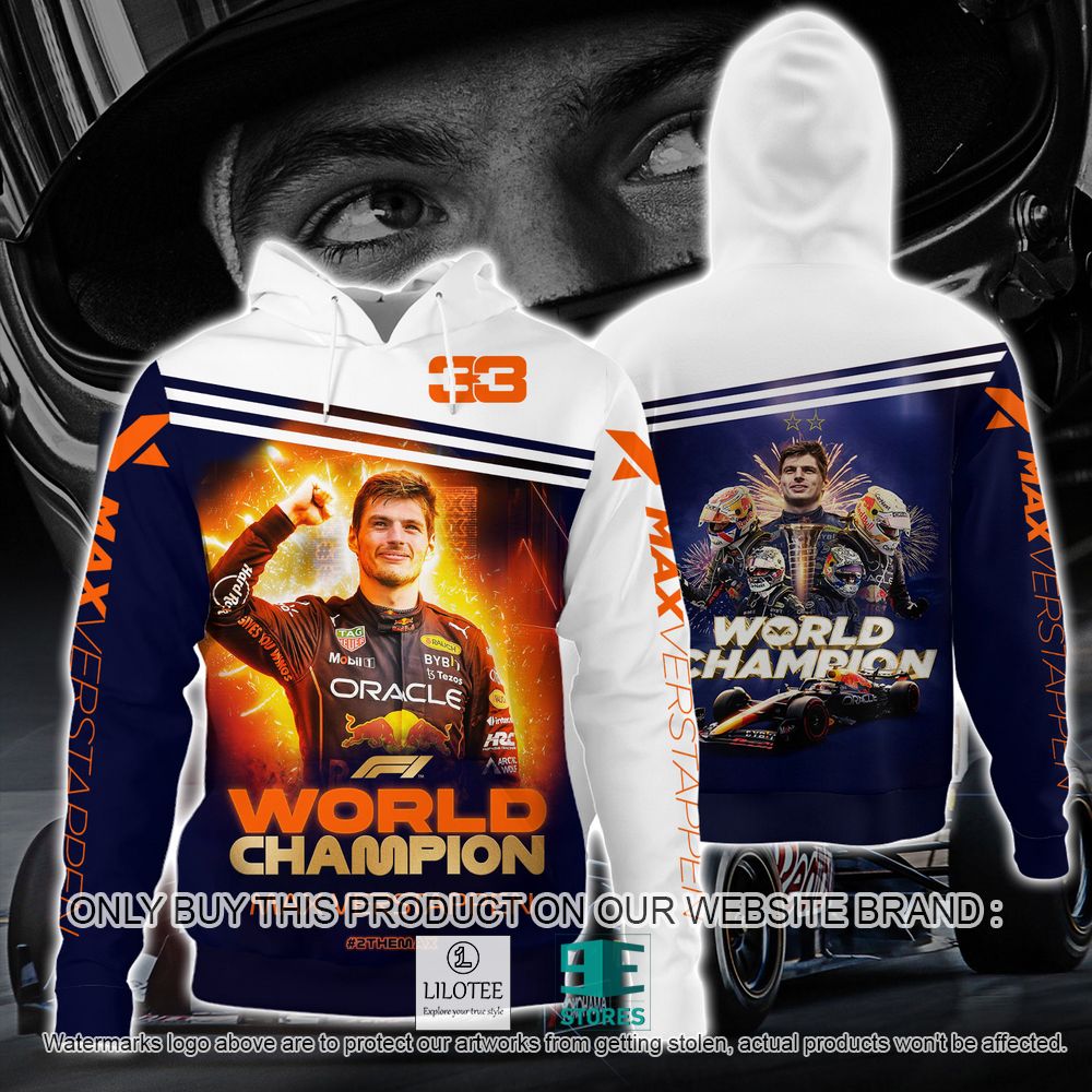 Max Verstappen 2022 Formula One World Champion 3D Hoodie - LIMITED EDITION 3