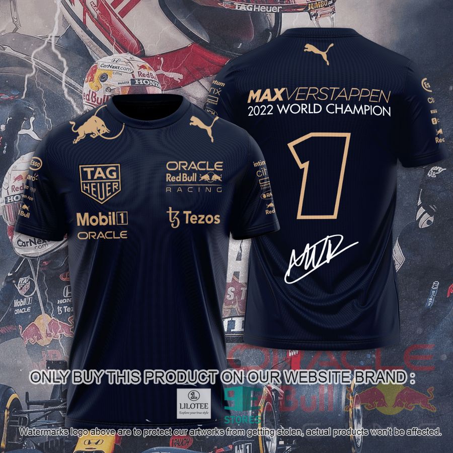 Max Verstappen 2022 World Champion Navy 3D Shirt, Hoodie 7