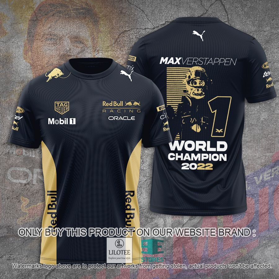Max Verstappen F1 World Champion 2022 black 3D Shirt, Hoodie - LIMITED EDITION 7