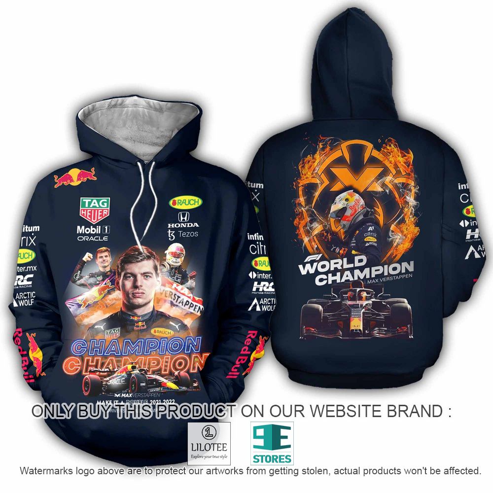 Max Verstappen Formula One World Champion Navy 3D Hoodie - LIMITED EDITION 2