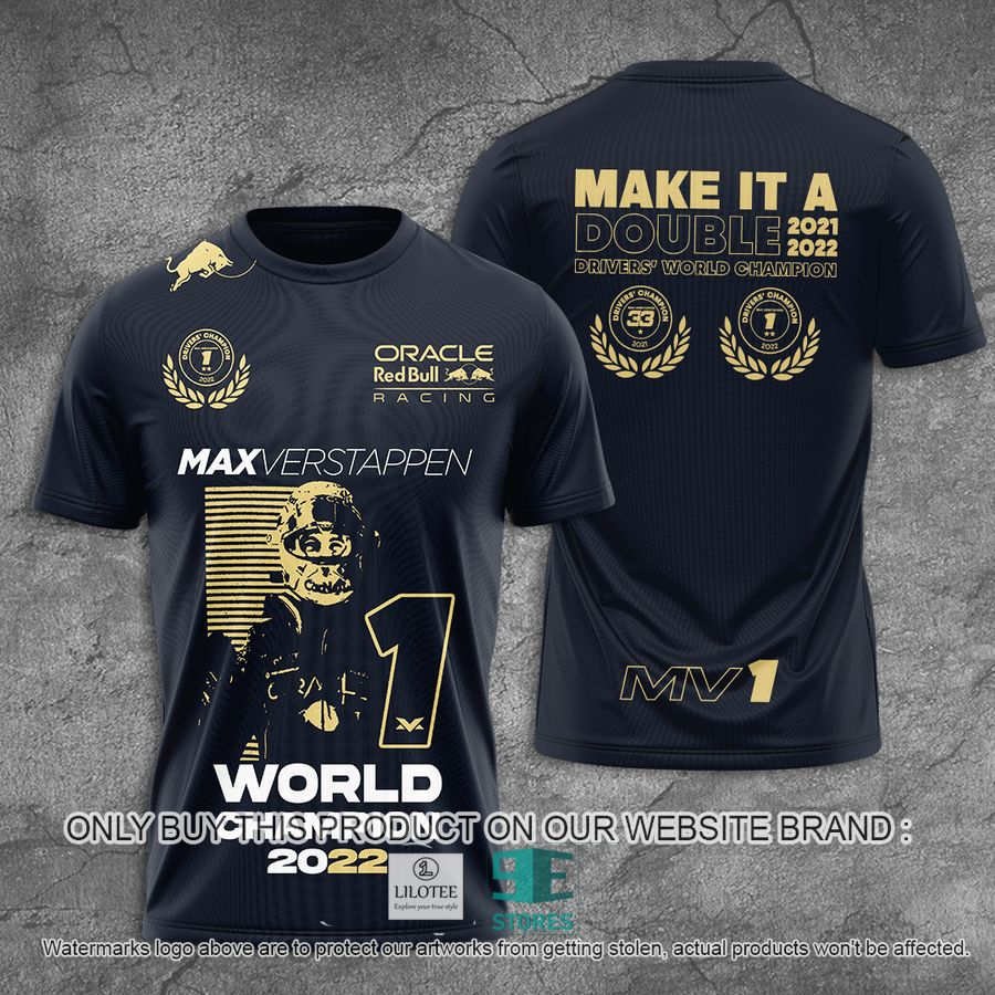 Max Verstappen World Championship 2022 3D T-Shirt 8