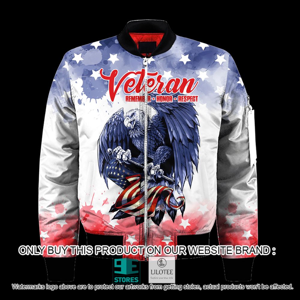 Memorial Day if for them Veteran's Day Eagle US Flag Bomber Jacket - LIMITED EDITION 11