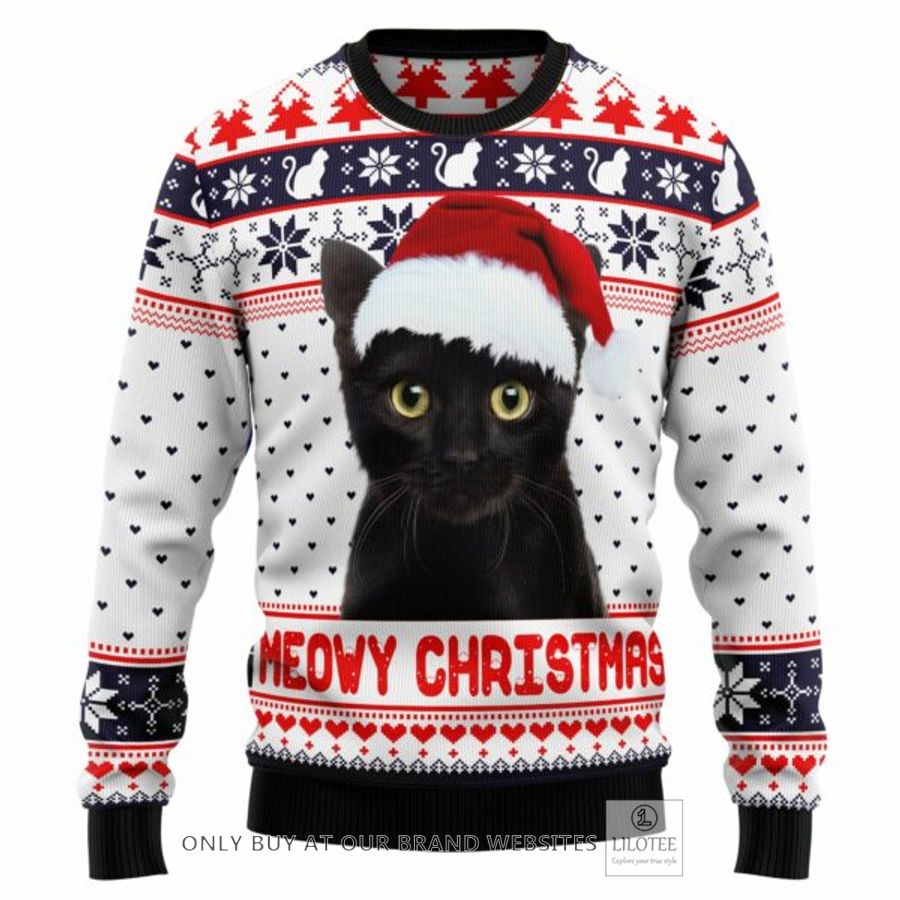 Meowy Christmas Ugly Christmas Sweatshirt 6