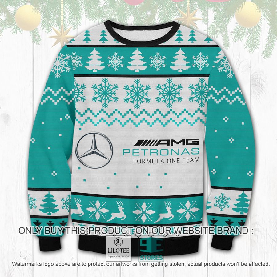 Mercedes Benz AMG Petronas Formula One Team Ugly Christmas Sweater - LIMITED EDITION 8