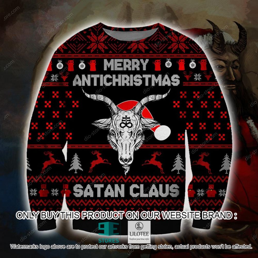 Merry Antichristmas Satan Claus Christmas Ugly Sweater - LIMITED EDITION 10
