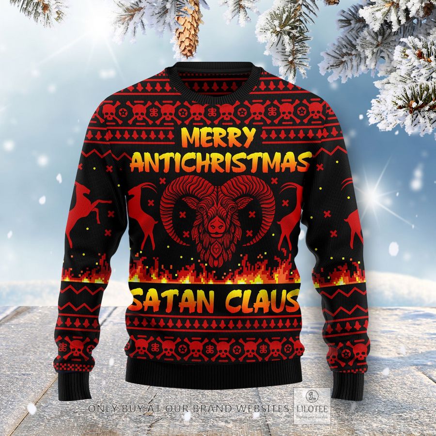 Merry Antichristmas Satan Claus Hz11 Ugly Christmas Sweater - LIMITED EDITION 25