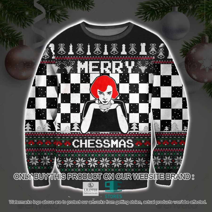 Merry Chessmas Ugly Christmas Sweater, Sweatshirt 17