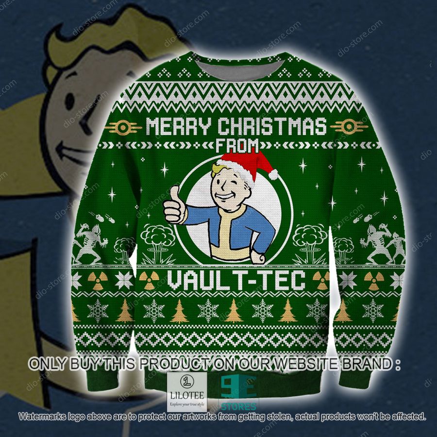 Merry Christmas From Vault Tec Knitted Wool Sweater - LIMITED EDITION 33